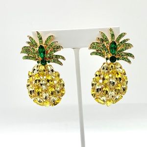 Yellow Pineapple Earrings